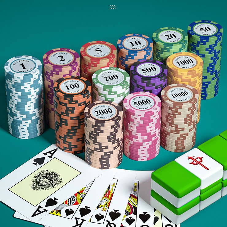 Round Clay Poker Clips For Chess And Card Room