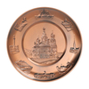 Custom 3D Logo Round Metal Souvenir Plate with Display Stand