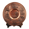 Custom 3D Logo Round Metal Souvenir Plate with Display Stand