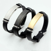 Customized Logo Blank Wristbands with Metal Clip for Hip Hop 
