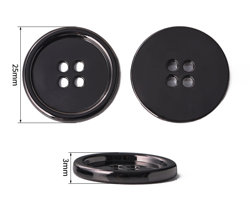 25mm Round Metallic Buttons