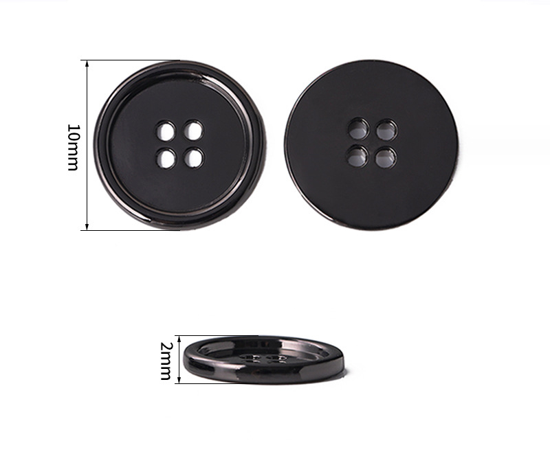 10mm Round Metallic Buttons