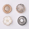 Custom Logo Chanel Style Metal Buttons With Rhinestone
