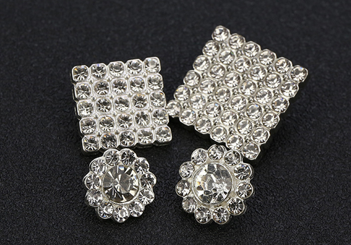 Rhinestone Metal Buttons