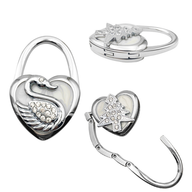 Custom Logo Heart Shape Handbag Hanger Purse Hook 