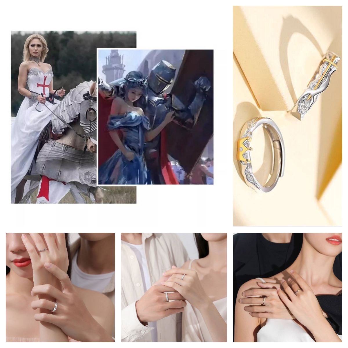 925 Sterling Silver Couple Ring