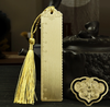 Wholesale Custom Metal Rectangle Hollow Bookmark With Tassel