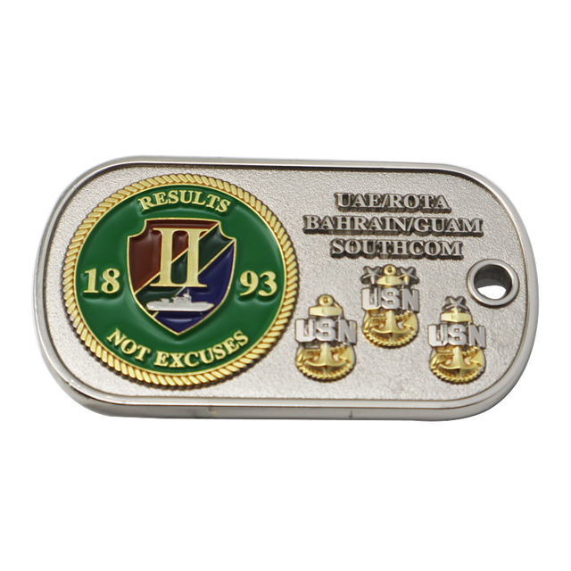 Metal Bahrain Dog Tags Challenge Coin with Gritty