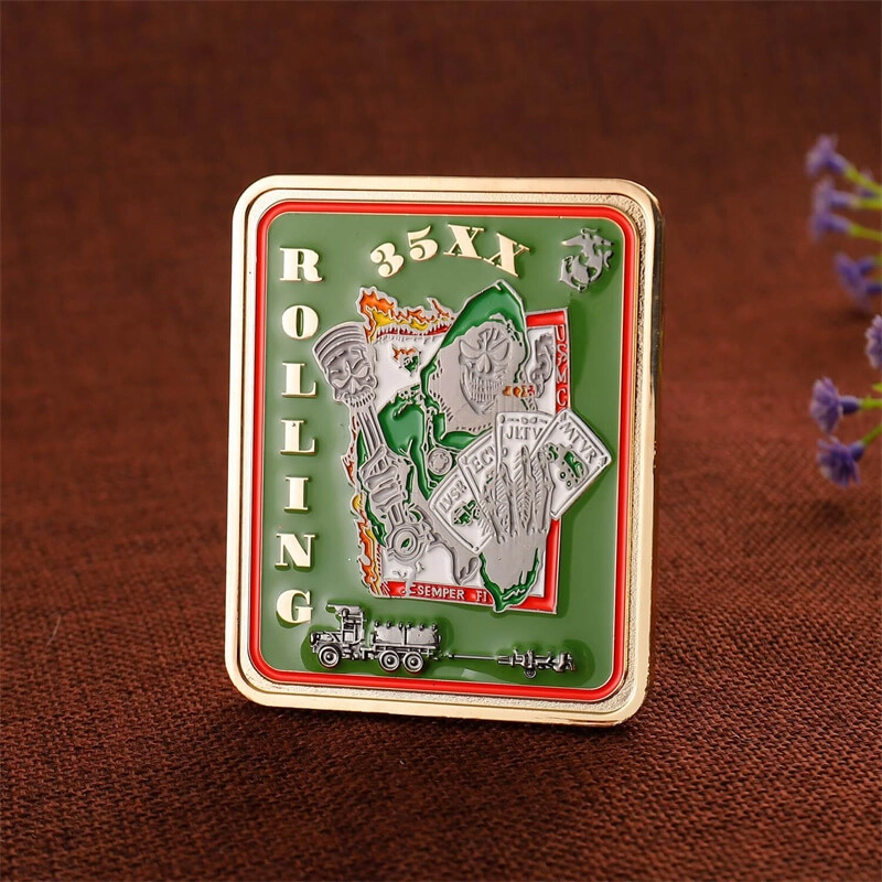 Poker Shape Military Coins