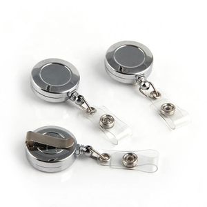 28mm Or 32mm Dia Bulk Round Retractable Metal Badge Reel 