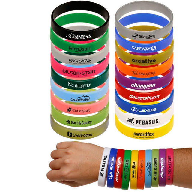 Wholesale Custom Fashion Printed Logo Silicone Wristband