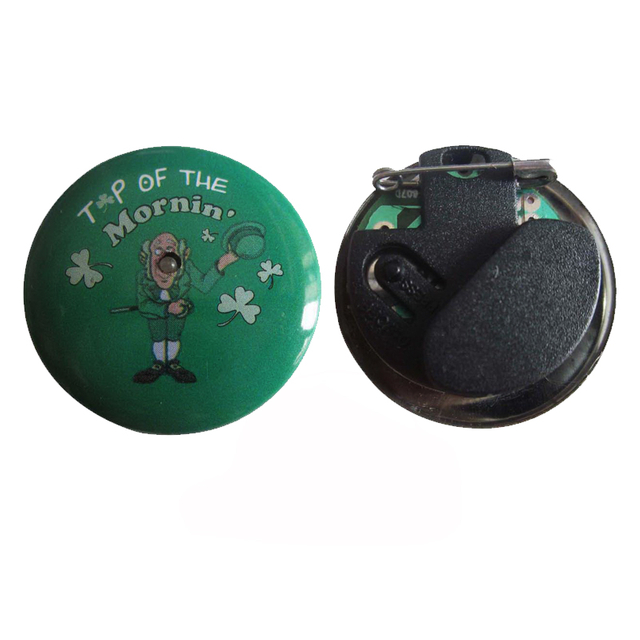 Hot Sell Bespoke LED Flashing Light Up Tin Button Badge