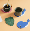 Wholesale Price OEM Coffee Cup Anti-Slip Soft PVC Coaster 