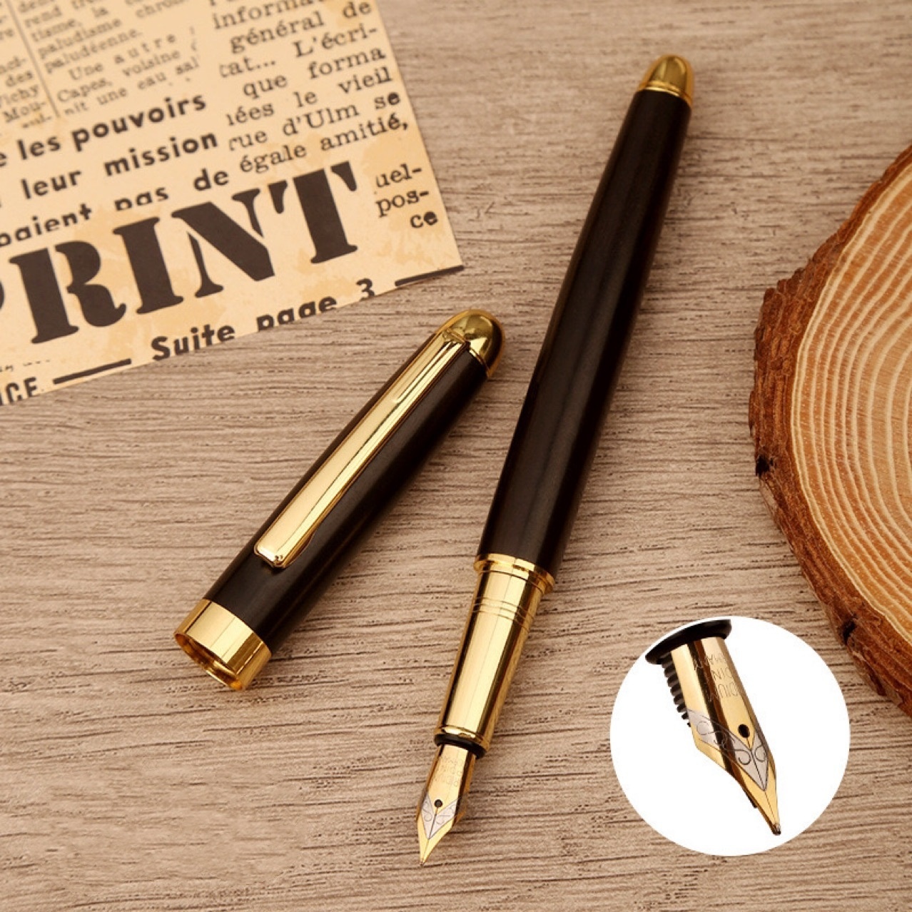 Bamboo Ballpoint Wood Fountain Pen