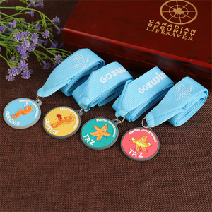 Custom Swimming Academy Level 1/2/3 Passed Soft PVC Medal 
