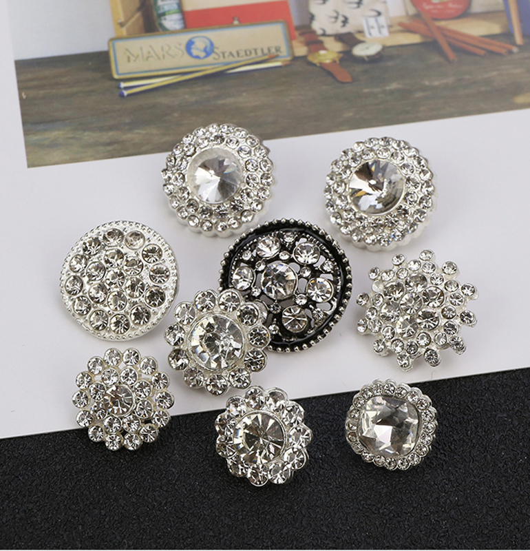 Rhinestone Metal Buttons