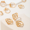 Hot Sale Fashion Jewelry Gold Plated Brass 26 Letter Ring