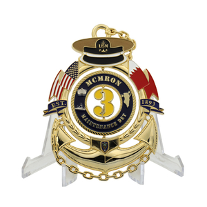 Customized Logo USN Police Military Spinning Challenge Coin