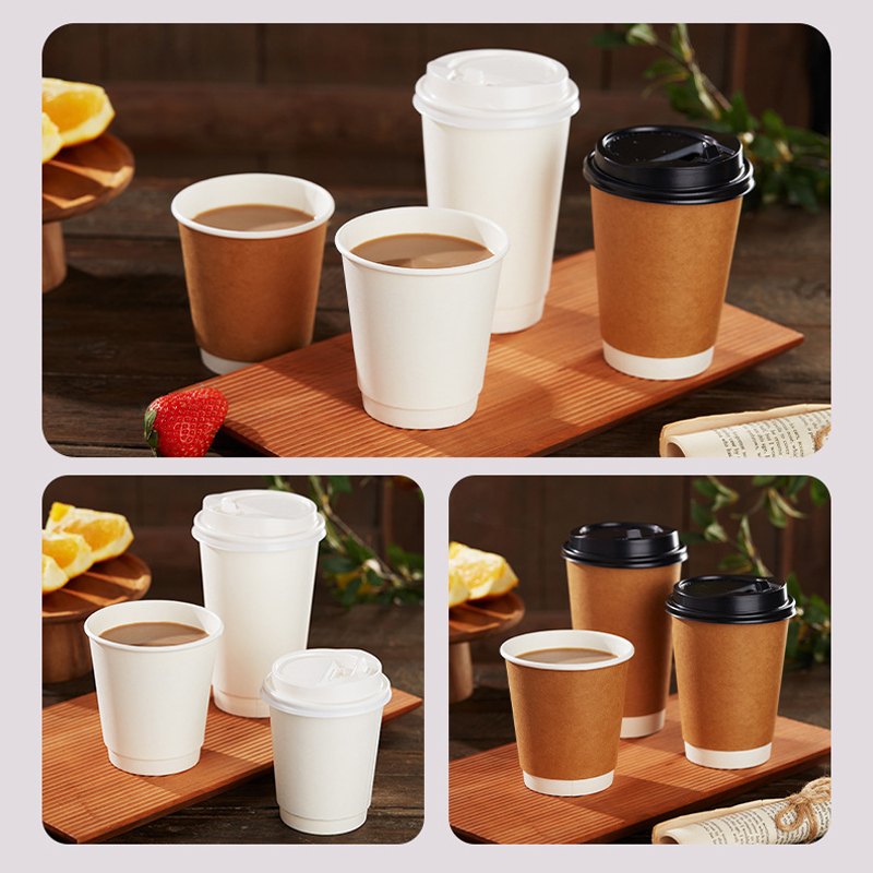 Disposable Coffee Tea Paper Cup with Lid