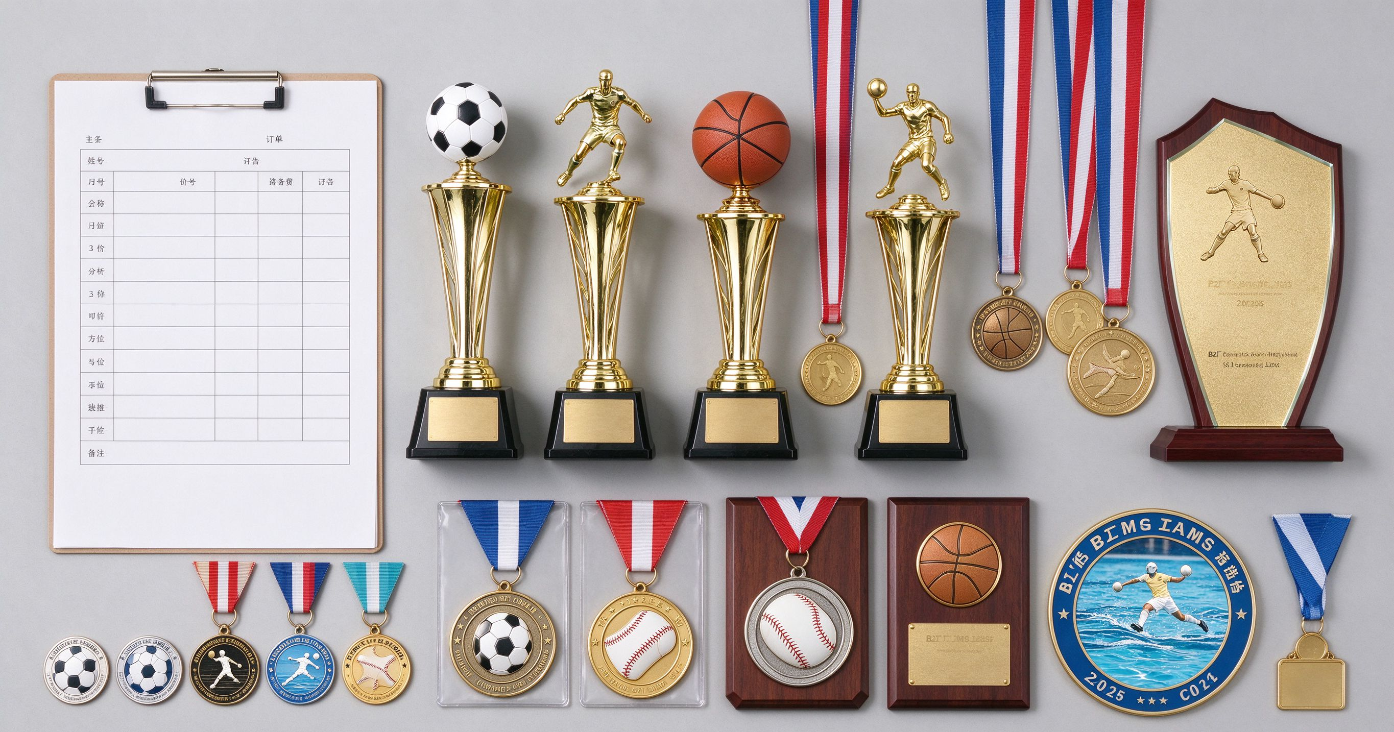 Bulk custom sports trophies and awards set for school tournament recognition.jpg