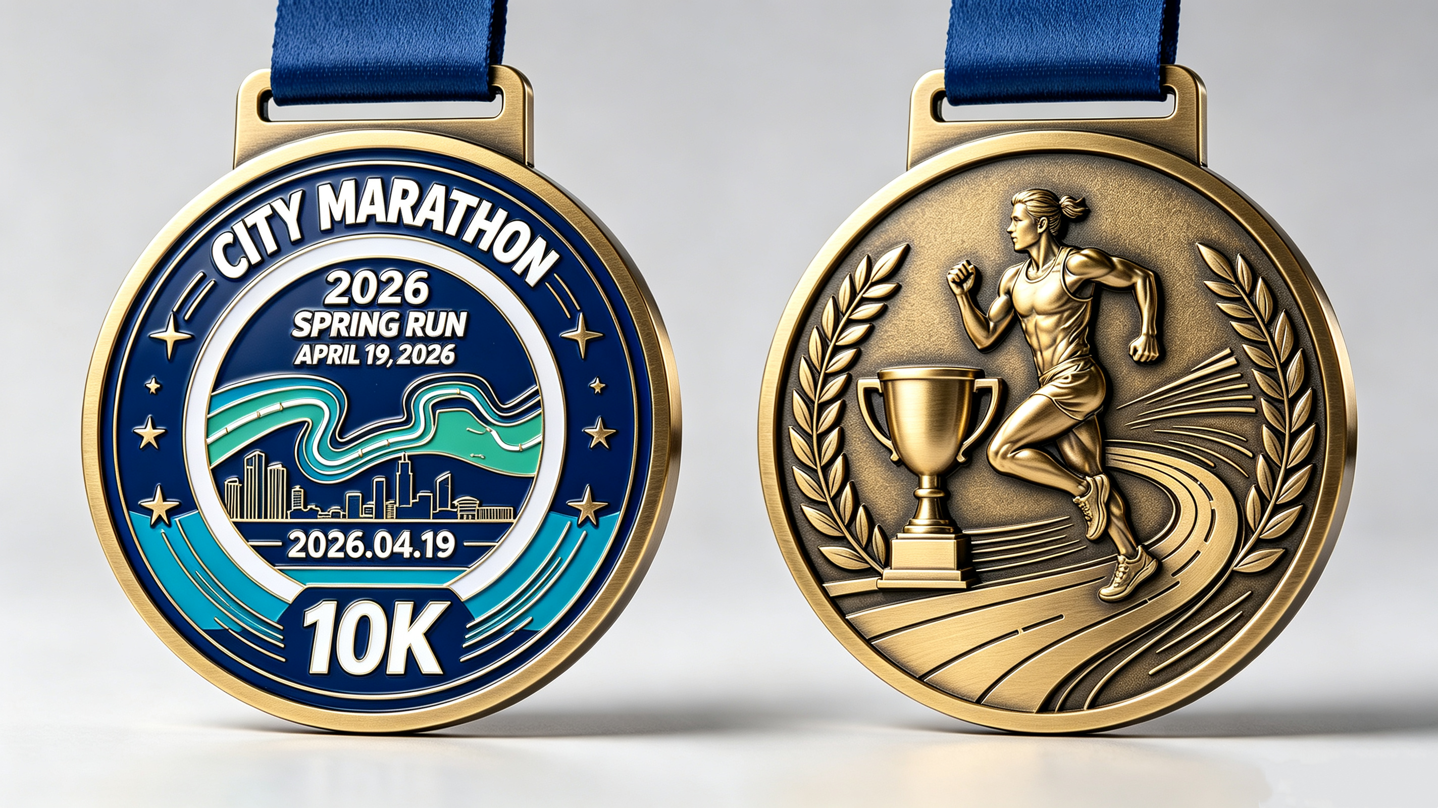 2D and 3D hybrid design custom sports medal by AQ PINS & GIFTS