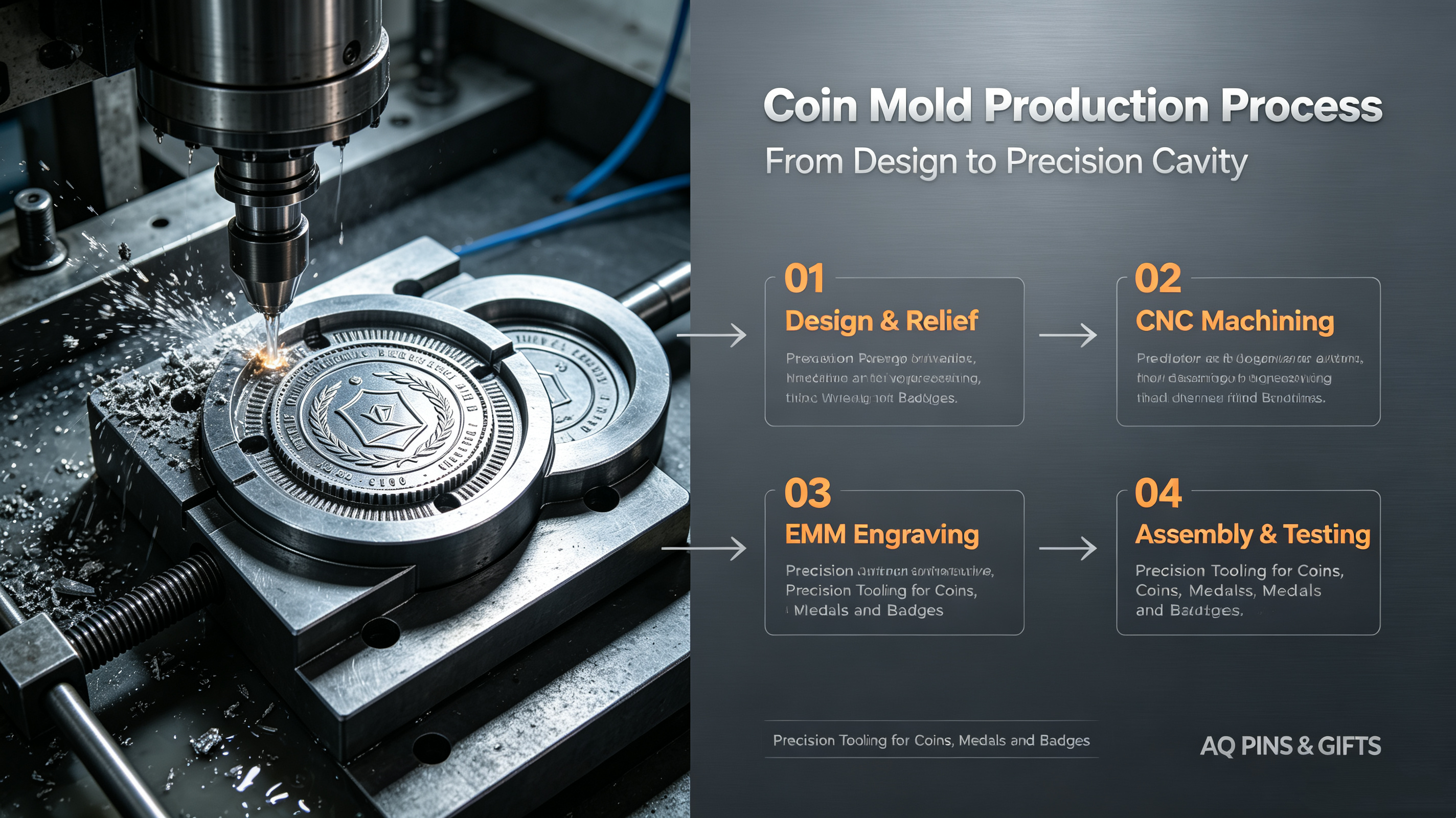 Mold making for custom metal products by AQ PINS & GIFTS