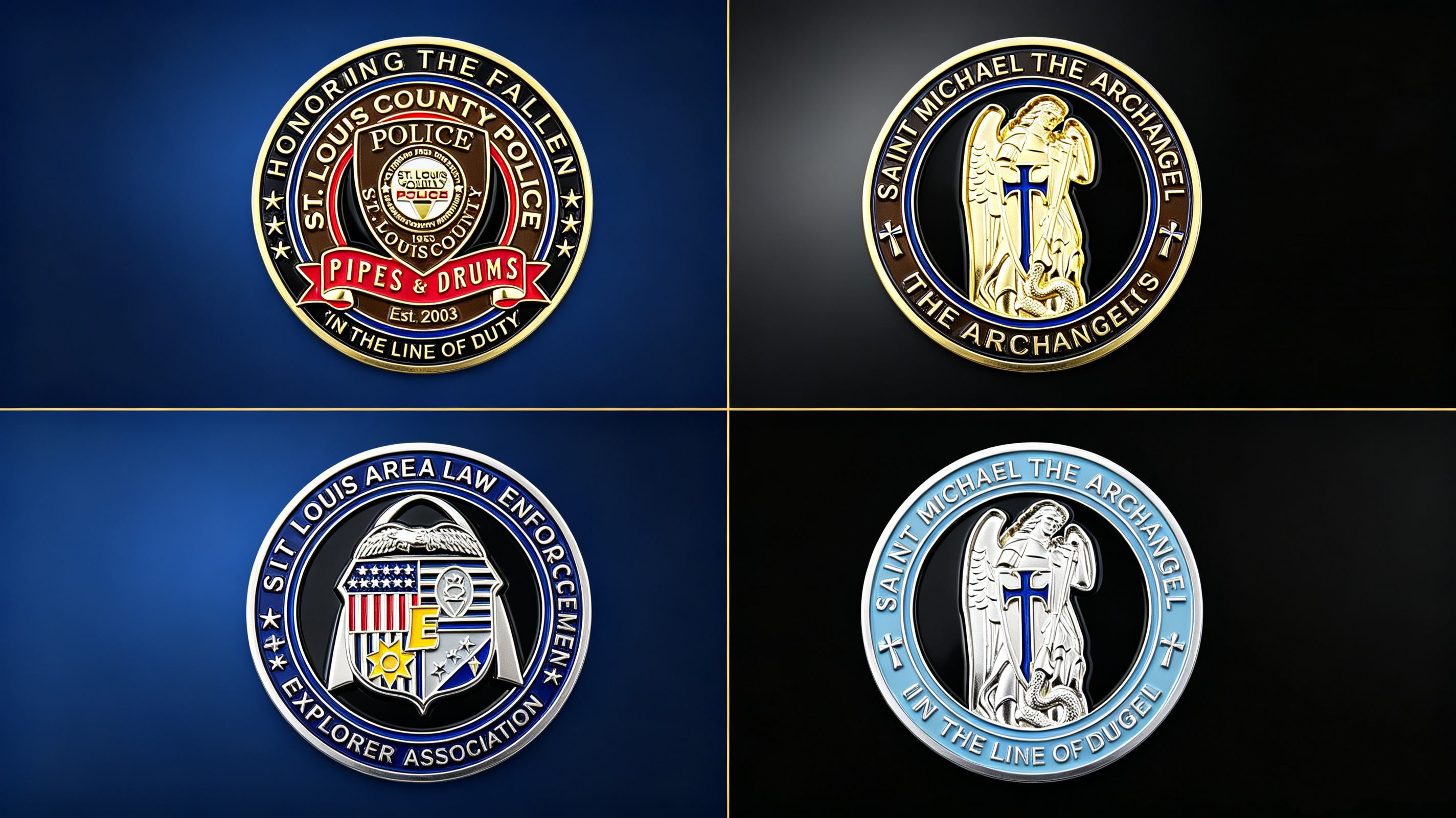 Thin Blue Line challenge coins meaning and customization for law enforcement police gifts