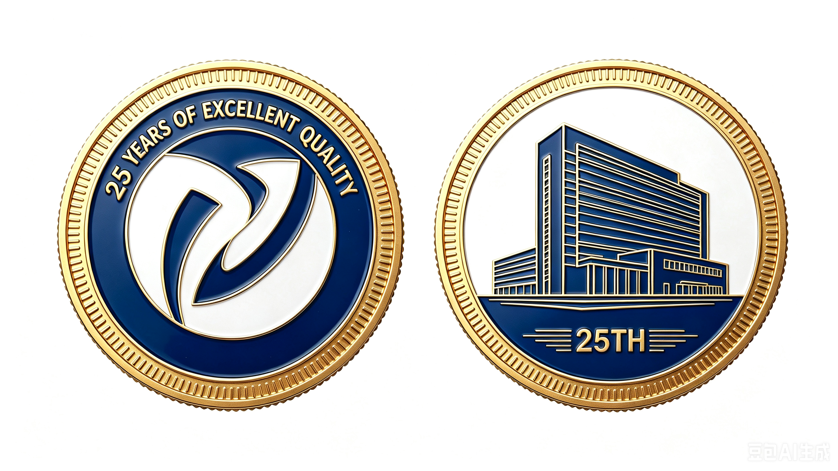 2D flat design custom challenge coin by AQ PINS & GIFTS