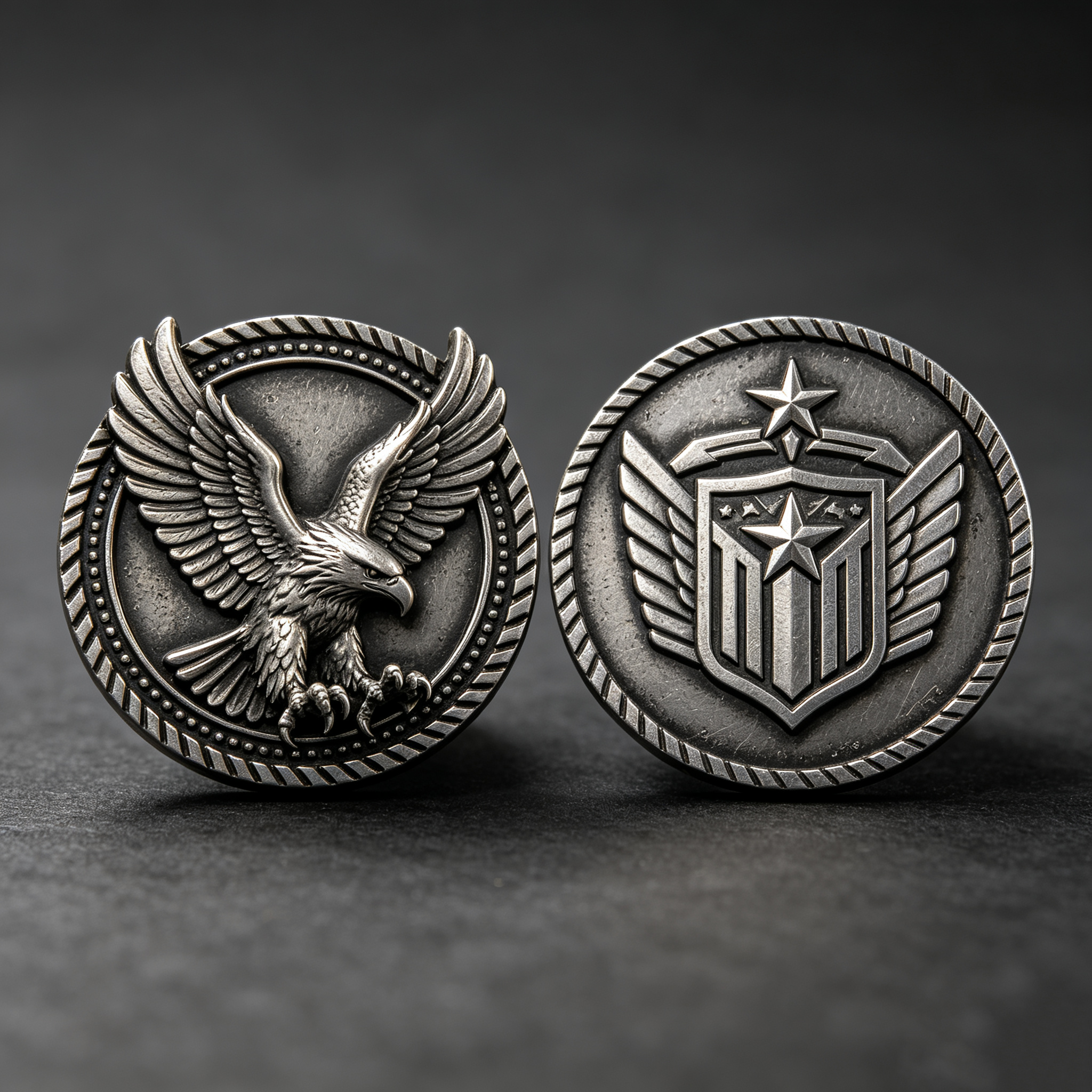 3D sculpted design custom challenge coin by AQ PINS & GIFTS